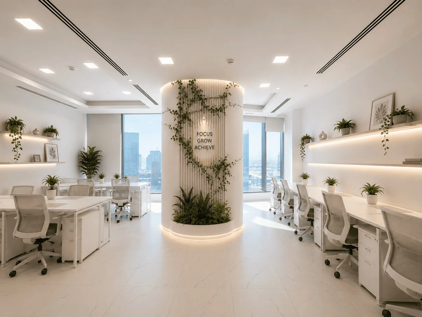 Dedicated desk workspace in ADGM, Addax Tower